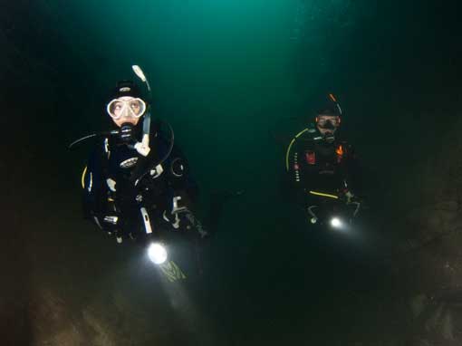 Night Dive during PADI Advanced Open Water Diver Course