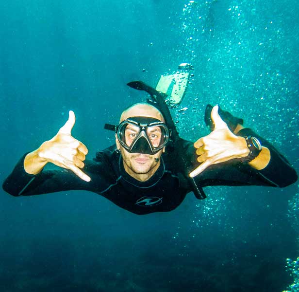 Andrea Freediving Pose - Sea Gypsy Divers, Ao Nang, Krabi Thailand